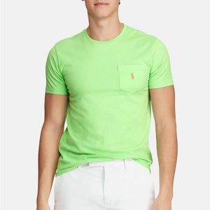 Polo Ralph Lauren Men’s Classic Fit Lime Green Pocket Tee